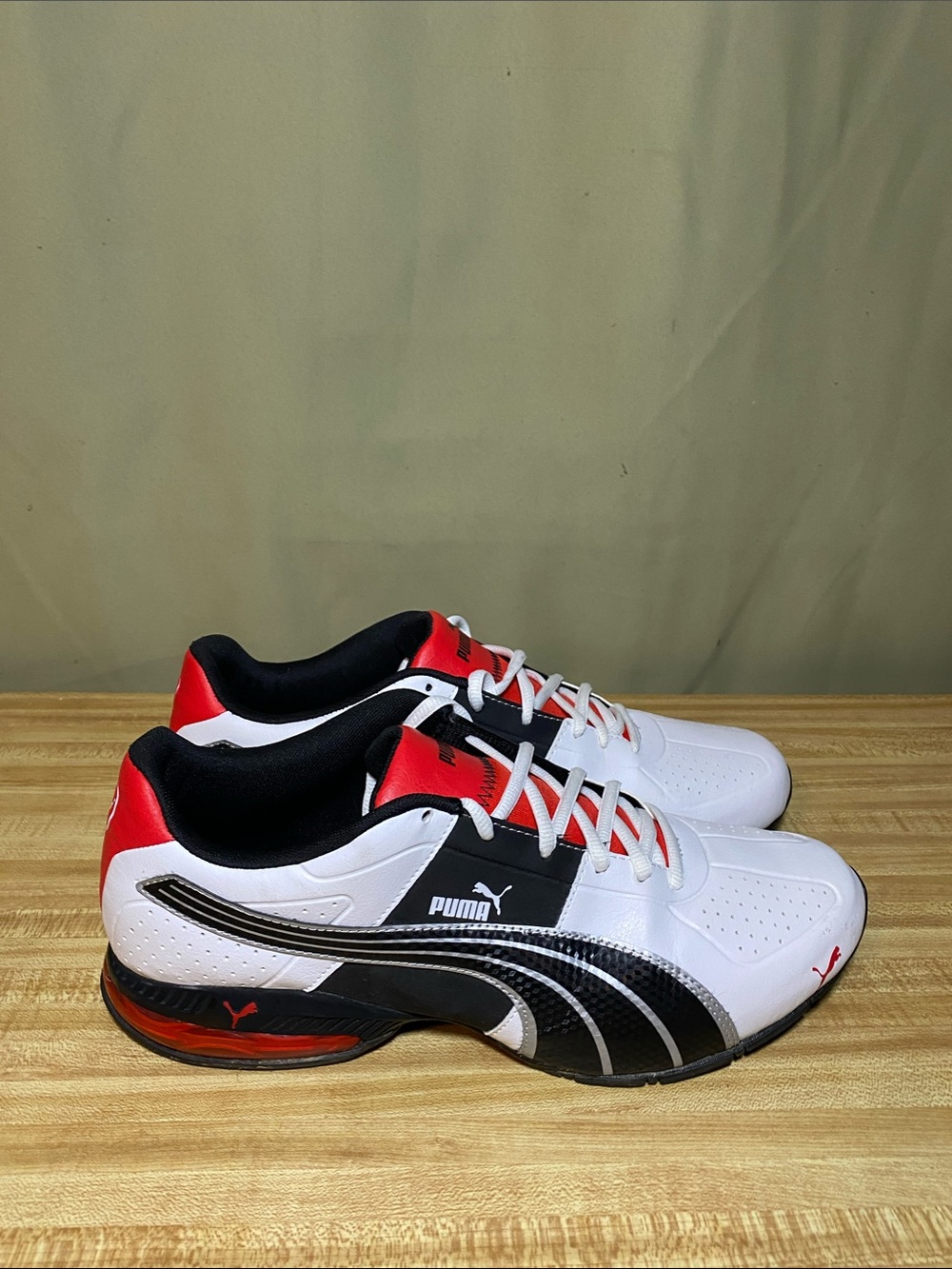 Puma Cell Surin 2 Mens Training Shoes White Red Scarlet Black Cross Trainers 11
